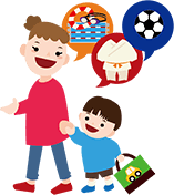 親子のイラスト