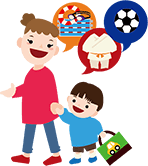 親子のイラスト